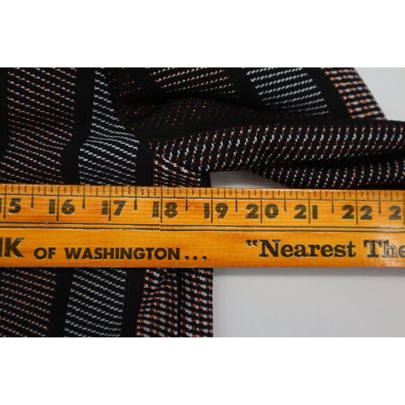 Chicos Open Front Long Striped Coat Rose Gold Glitter Copper Womens Size 4/6 - Picture 3 of 14